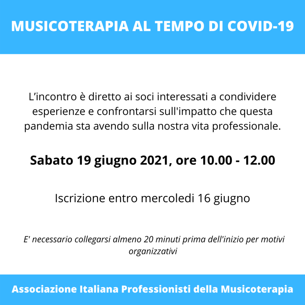 MUSICOTERAPIA AL TEMPO DI COVID-19