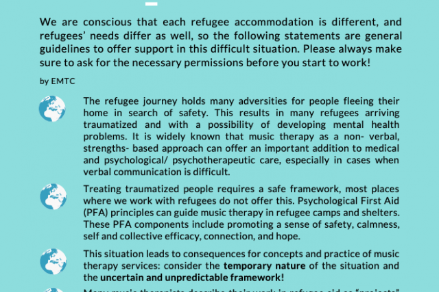 Refugee Projects in Music Therapy